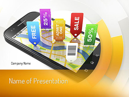 Mobile Coupons Presentation Template, Master Slide