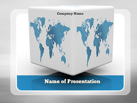 Cube World Map Presentation Template, Master Slide