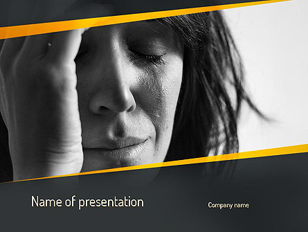 Distraught Woman Presentation Template, Master Slide