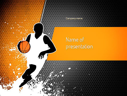 Basketball Man Presentation Template, Master Slide
