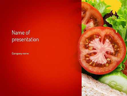 Healthy Sandwich Presentation Template, Master Slide
