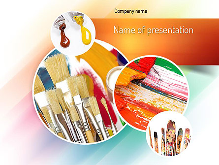 Paintbrushes Presentation Template, Master Slide