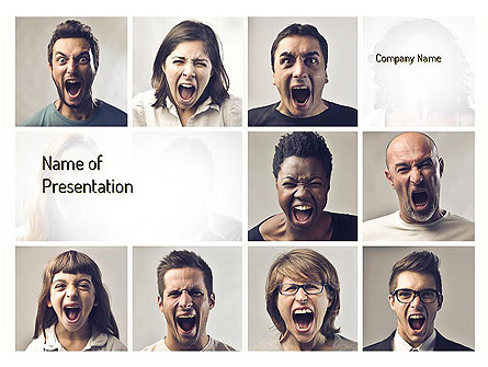 Screaming People Presentation Template, Master Slide