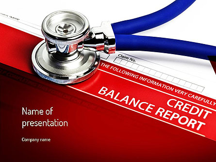 Credit Balance Report Presentation Template, Master Slide