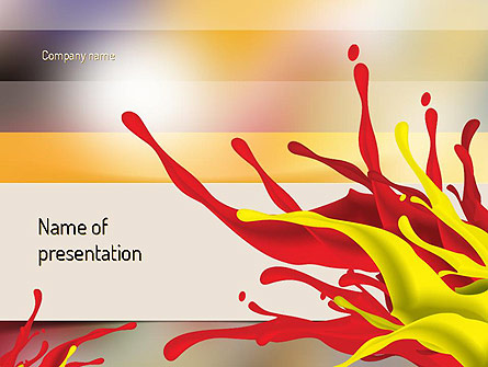 Red and Yellow Splash Paint Presentation Template, Master Slide
