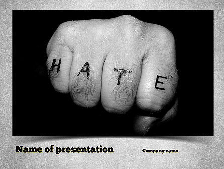 Hate Presentation Template, Master Slide