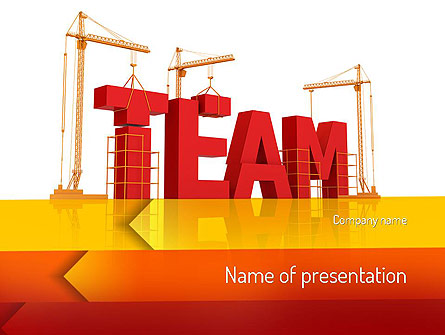 Team Building Under Construction Presentation Template, Master Slide