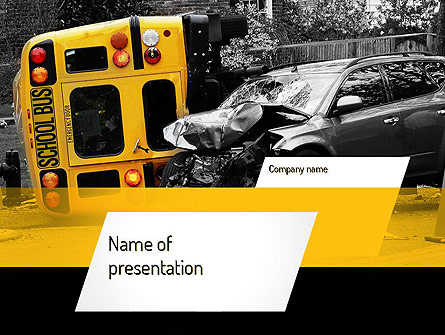 School Bus Accident Presentation Template, Master Slide