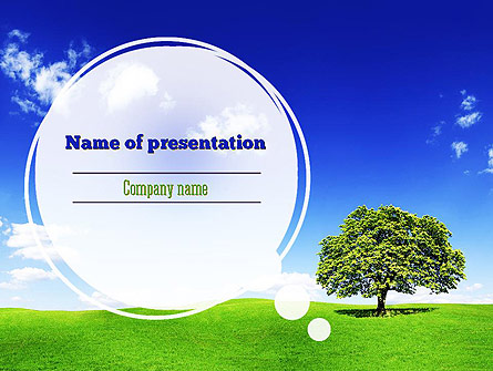 Tree on Horizon Presentation Template, Master Slide