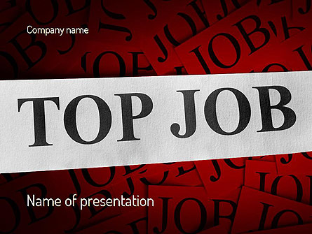 Top Job Presentation Template, Master Slide