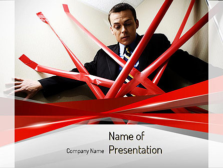 Red Tape Presentation Template, Master Slide