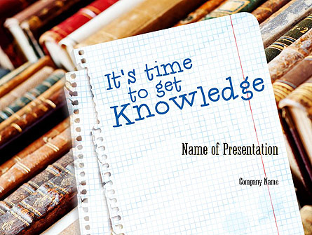 Old Knowledge Presentation Template, Master Slide