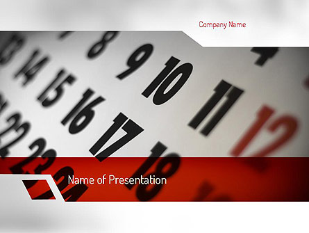 Events Calendar Presentation Template, Master Slide
