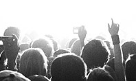 Silhouettes of Concert Crowd Presentation Template