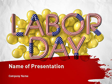 3D Labor Day Presentation Template, Master Slide