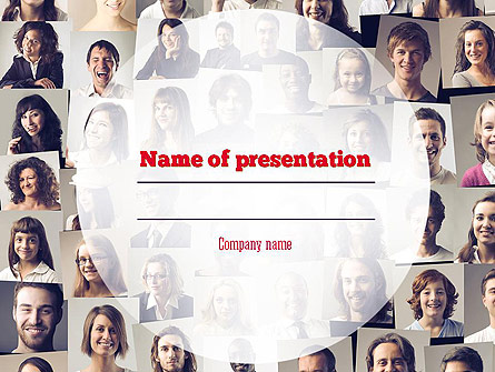 Beautiful Faces Collage Presentation Template, Master Slide