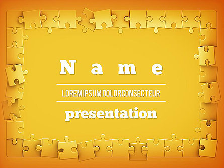 Puzzle Frame Presentation Template, Master Slide