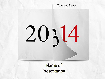 Tear-off Year Change Calendar Presentation Template, Master Slide