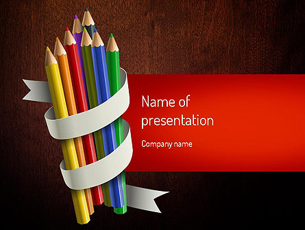 Bunch of Colored Pencils Presentation Template, Master Slide