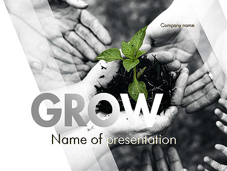 Sprout In Careful Hands Presentation Template, Master Slide