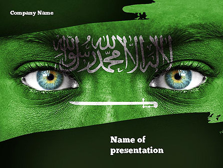 Saudi Arabia Flag Presentation Template, Master Slide