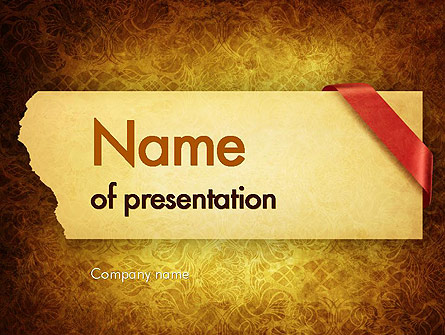Paper with Red Ribbon Presentation Template, Master Slide