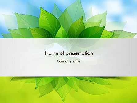 Bunch of Green Leaves Presentation Template, Master Slide
