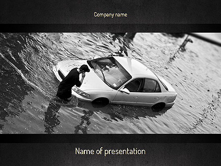 Car Flood Presentation Template, Master Slide