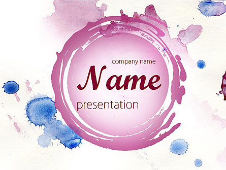 Watercolor Stains Presentation Template, Master Slide