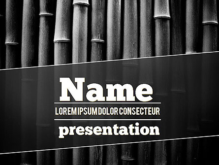 Black Bamboo Presentation Template, Master Slide