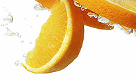 Orange Splash in Water Presentation Template