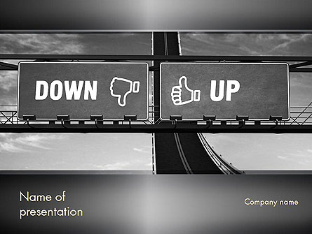 Up and Down Highway Signs Presentation Template, Master Slide