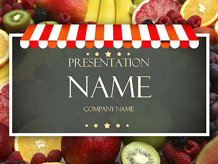 Grocery Store Presentation Template, Master Slide