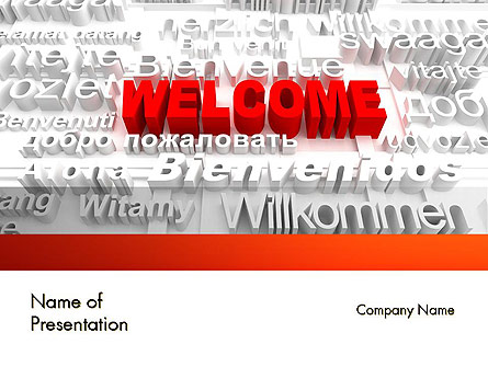 Welcome in Different Languages Presentation Template, Master Slide