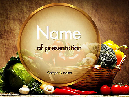 Vegetable Basket Presentation Template, Master Slide