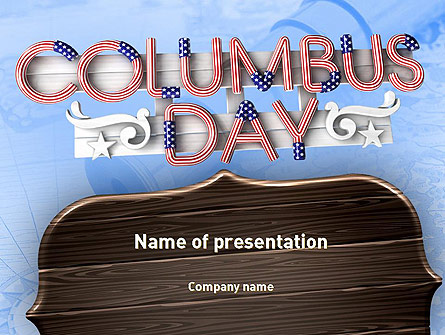 Columbus Day Theme Presentation Template, Master Slide
