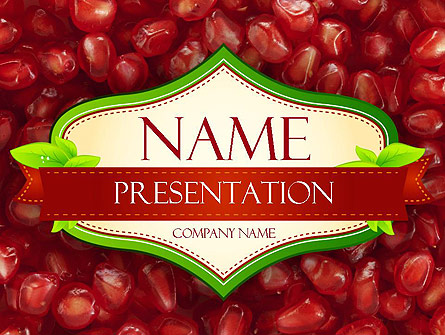Pomegranate Seeds Presentation Template, Master Slide