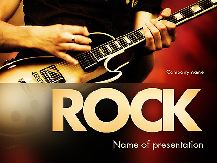 Rock Guitar Presentation Template, Master Slide