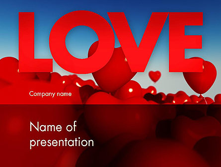 Heart Balloons Presentation Template, Master Slide