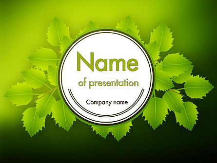 Green Branch Presentation Template, Master Slide
