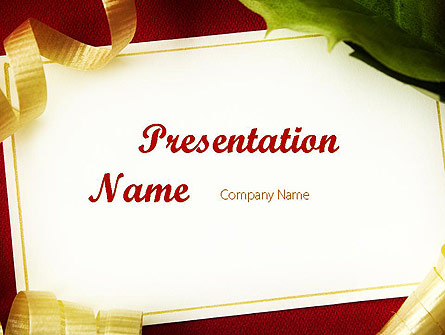 Beautiful Greeting Card Presentation Template, Master Slide