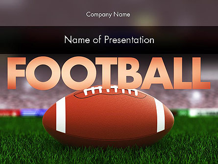 American Football on Grass Presentation Template, Master Slide