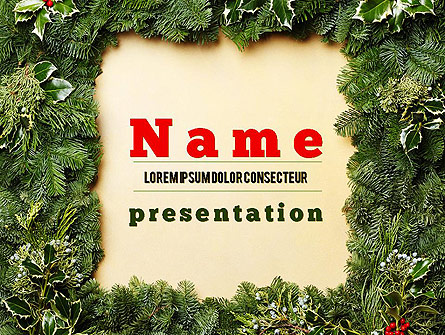 Christmas Frame Presentation Template, Master Slide