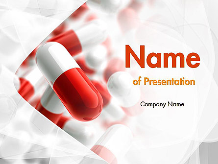 Red and White Pills Presentation Template, Master Slide