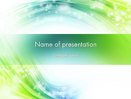 Green and Teal Swirl Presentation Template, Master Slide