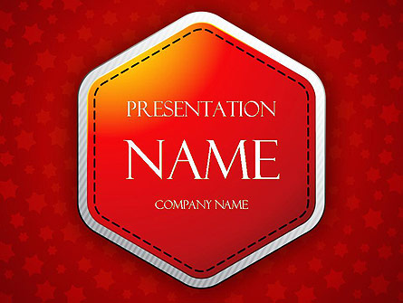 Red Background with Stars Presentation Template, Master Slide