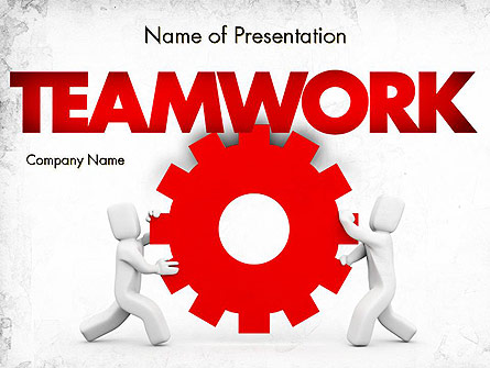 People With Gear Presentation Template, Master Slide