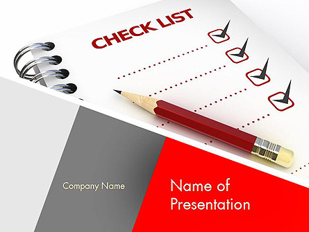 Checklist Presentation Template, Master Slide