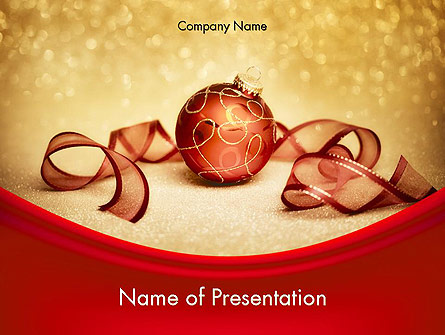 Red-gold Christmas Theme Presentation Template, Master Slide