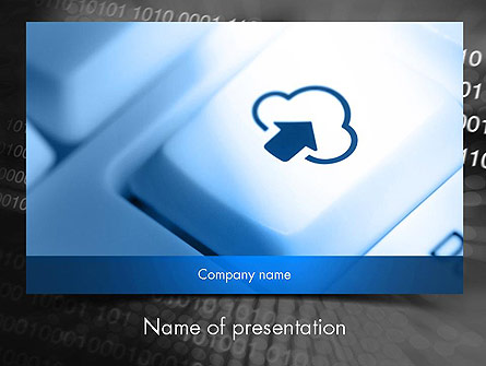 Upload to Cloud Button Presentation Template, Master Slide